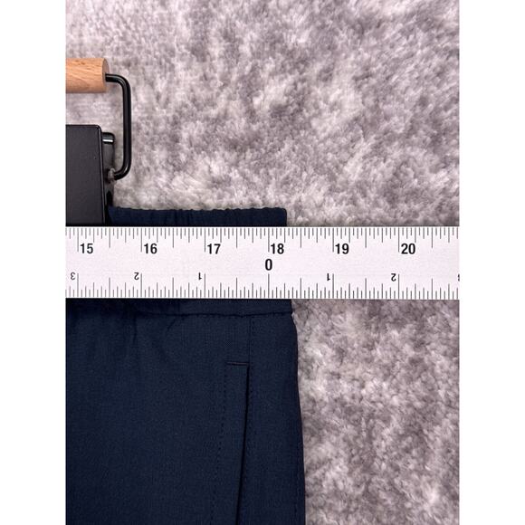 Mr Porter Pants 34 x 27 Mens Blue Wool Blend Tapered Crop Leg Drawstring Waist - Picture 3 of 8